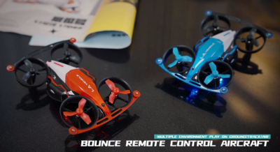 Bouncing Racer drone i blå eller rød